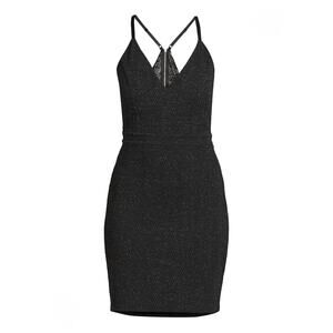 New! Planet Gold Chevron Lurex Sexy Cocktail Dress Black With Bling Size XXXL